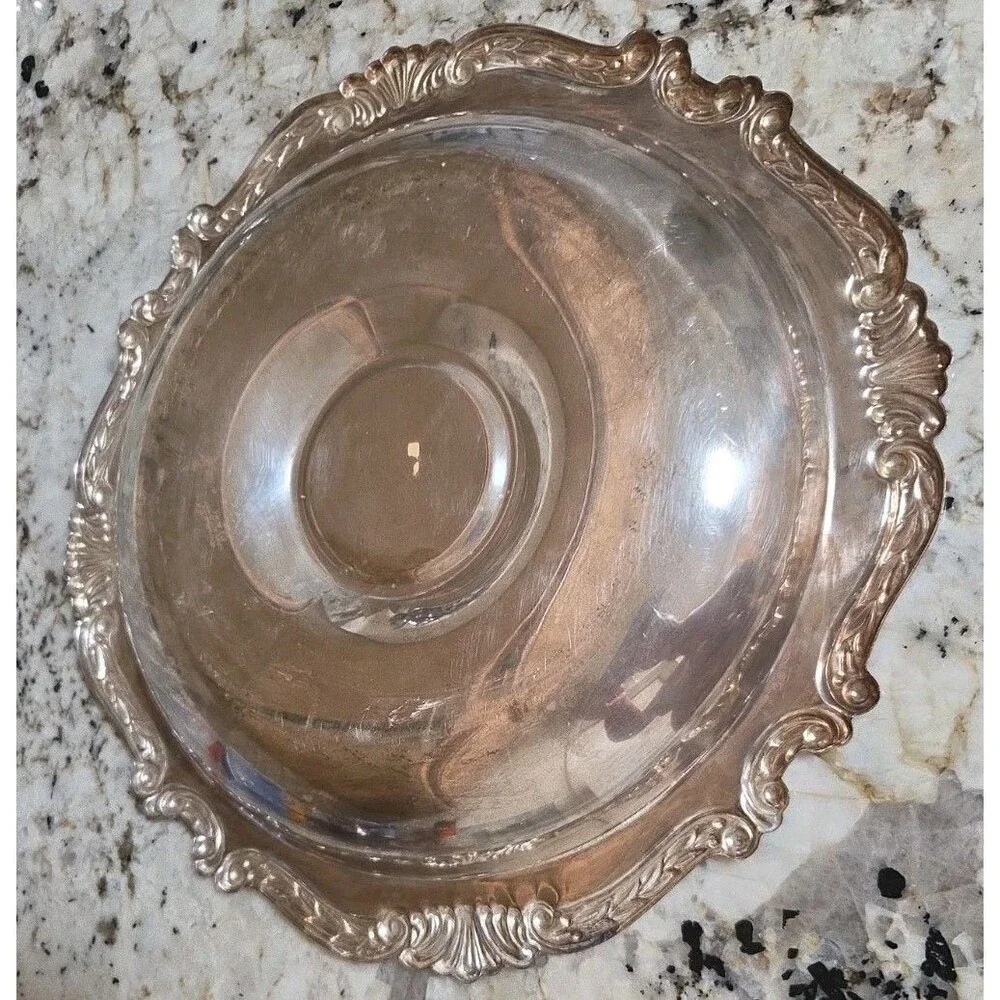 Vintage  silver Plate  dish 12.5 inch